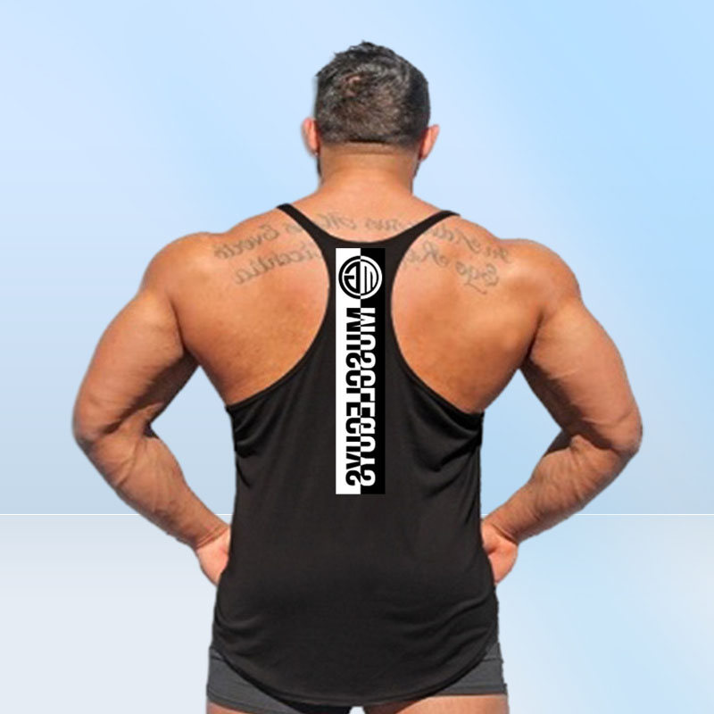 Cotton Gyms Tank Tops Men Sleeveless Tanktops For Boys Bodybuilding Clothing Undershirt Fitness Stringer Vest64330487634264