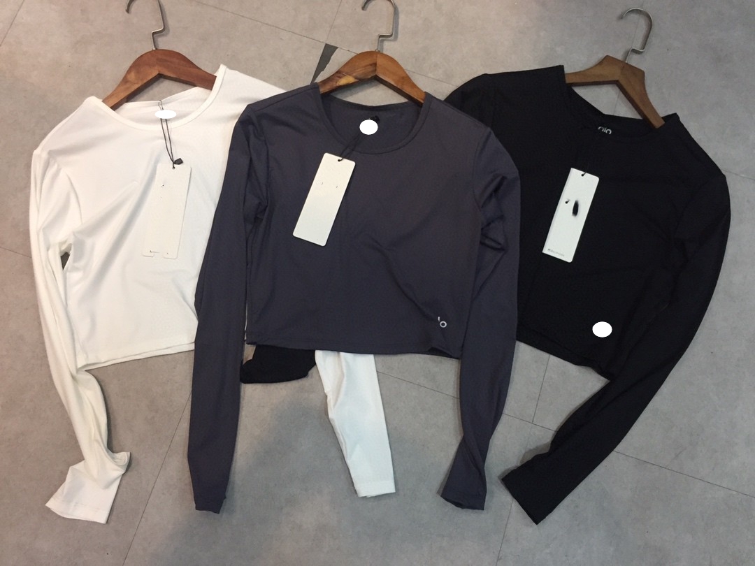 2025-- Women Yoga Thin Quick-dry Sports Shirt Sports Long Sleeve Tops Female Fitness Shirt