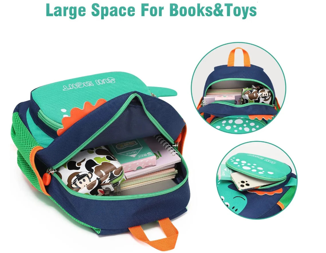 Backpacks SUN EIGHT Toddler Backpack with AntiLost Harness Kids School Bag for Baby Girl Boy 15 YearsDinosaur 231019