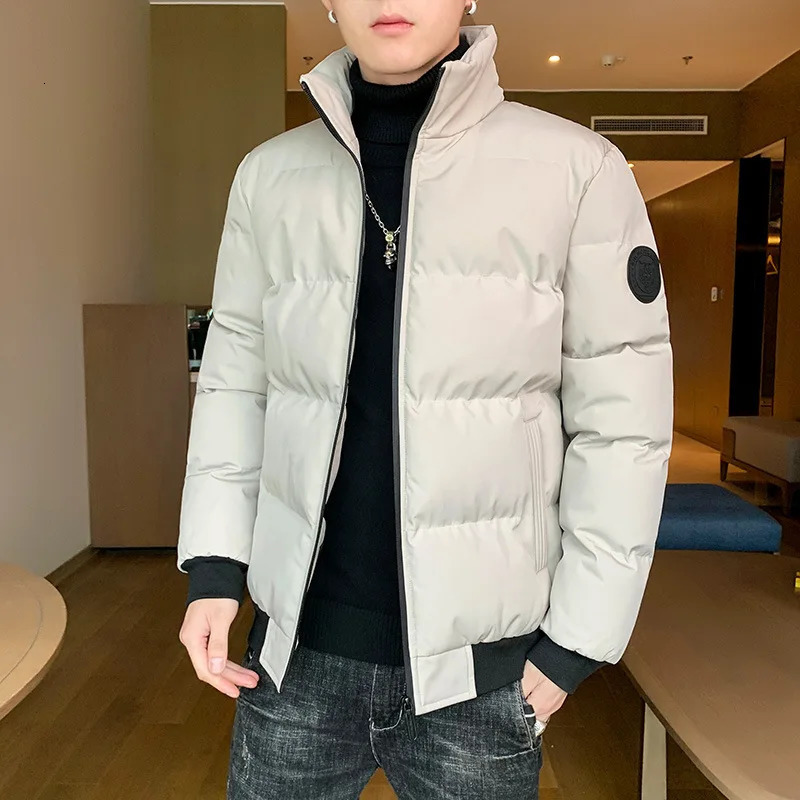 Men's Down Parkas Men CottonPadded Parka Jacket 2023 Winter Trend Tiger Head Padded Puffer Thick Casual Jackets Male Coats 231018