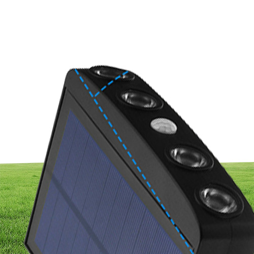 1x Garden Lawn Pation Solar Motion Sensor Light Outdoor Security Lamp Solar Powered Lighting Waterproof Outside Lights 4LED BULB W2243904