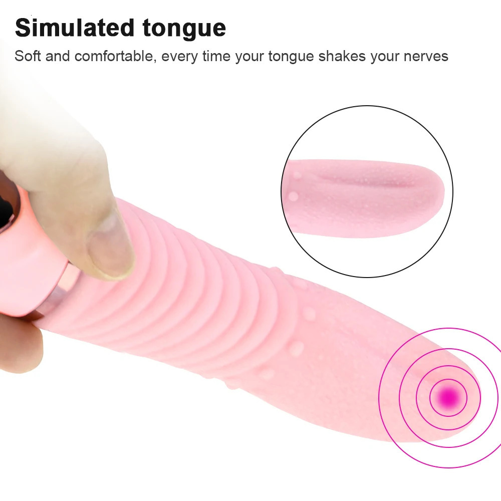 Vibrators Big Tongue Vibrator 10 Frenquency G Spot Clitoris Stimulation Soft Dildo USB Rechargeable Erotic Sex Toys for Couples and Women 231018