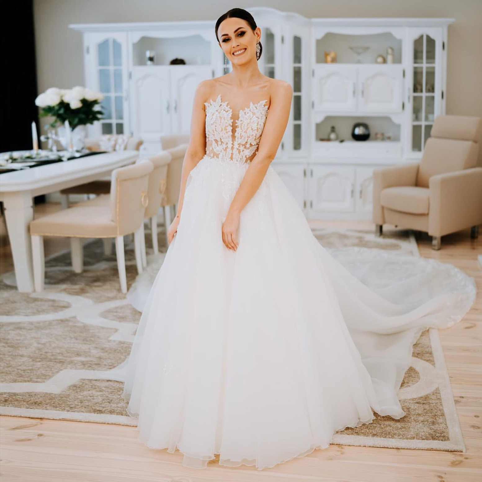 Country Wedding Dresses With Removable Sleeves 2024 Sheer Neck A Line Lace Applique Boho Bridal Gowns