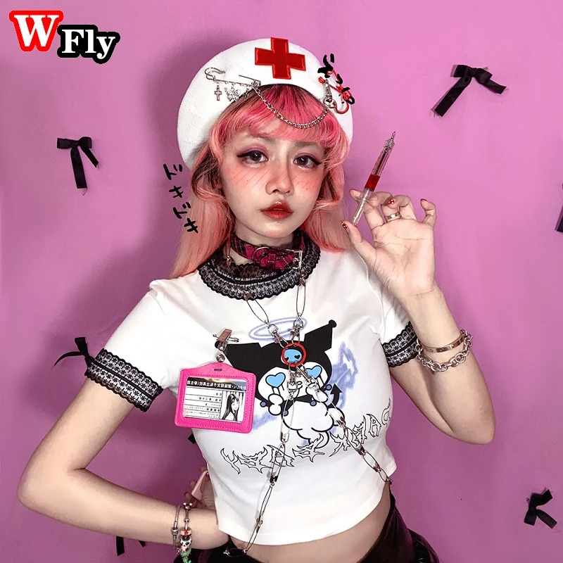 Berets Y2K Gothic Lolita Women Punk Cross pin Cap Beret Japanese Harajuku Girl Hip hop Cosplay Artist Hats beret cap Handmade 231018