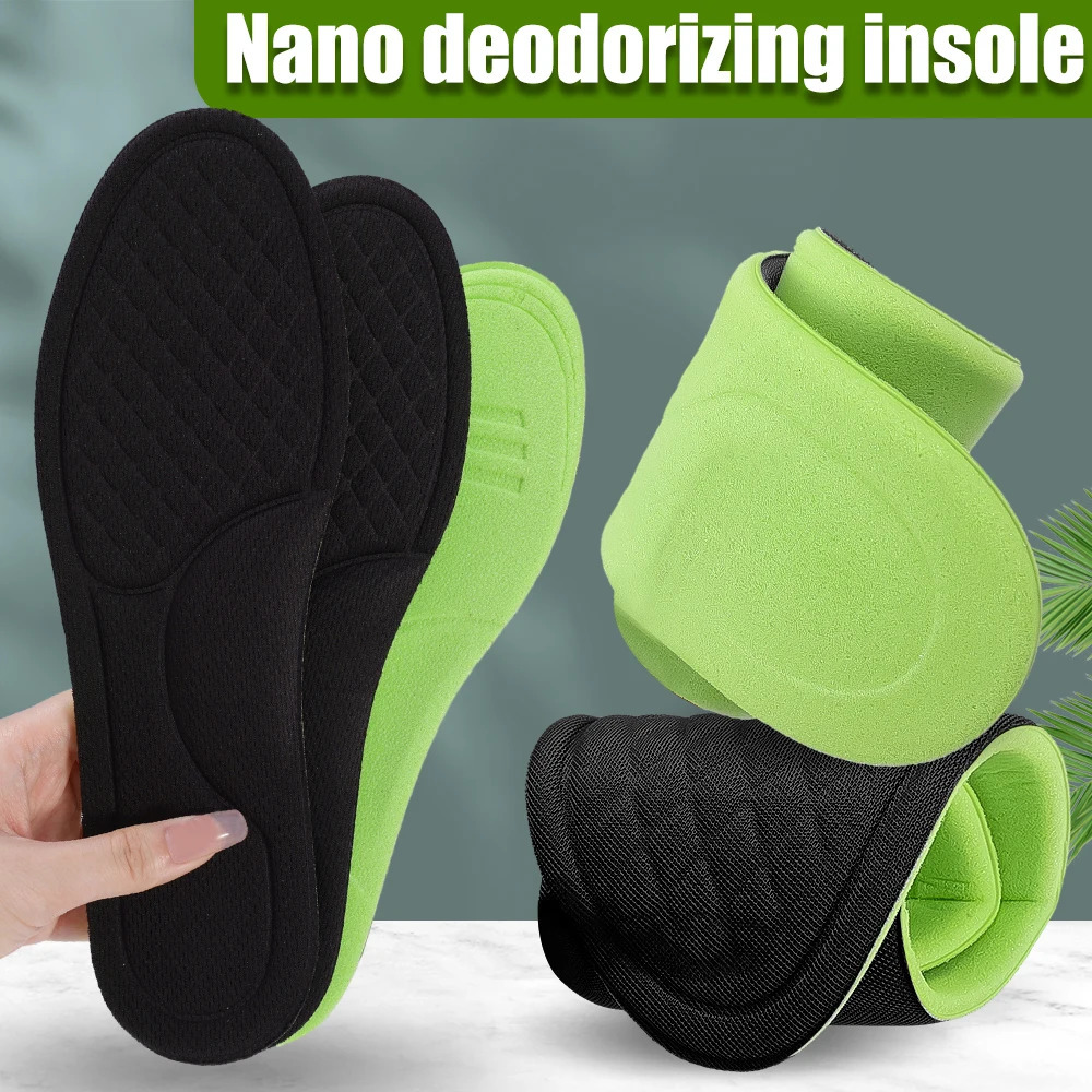 Shoe Parts Accessories Nano Memory Foam Insoles for Shoes Men Women Deodorant AbsorbSweat Massage Sport Insole Feet Orthopedic Sole Running 231019