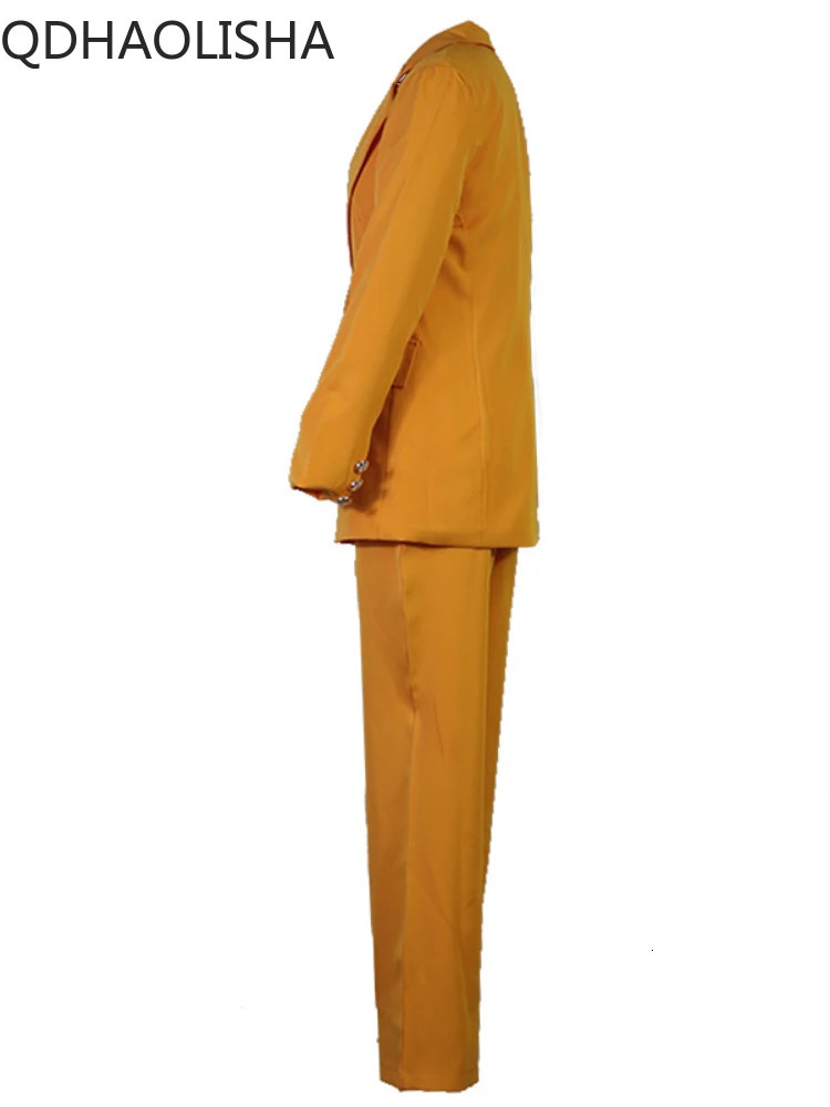 Womens Tracksuits Sets of Women 2 Pieces Elegant Autumer Suit Blazer and Pants Coat Solid Wide Leg Set Office Lady Fashion 231018