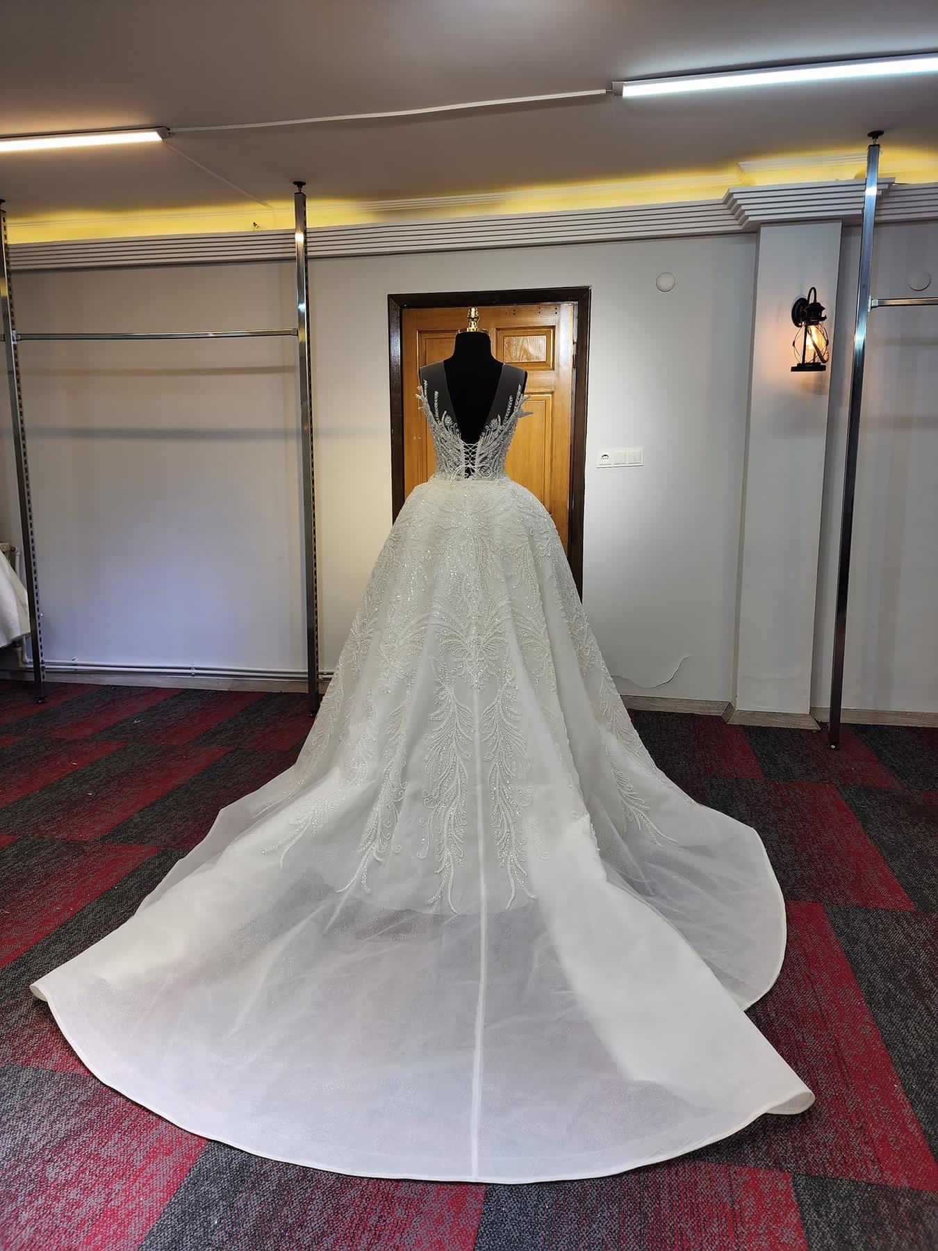 2023 Oct Arabic Aso Ebi Plus Size Sequined Lace Mermaid Wedding Dress Detachable Train Bridal Gowns Dresses ZJ610