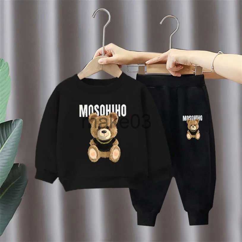Clothing Sets Children Sweatshirt Bear Sets Boys Girls Baby Girls Clothes Fashion Kids Sports Clothing Suits Outfits 2pcs Cotton Toddler Pants J231020