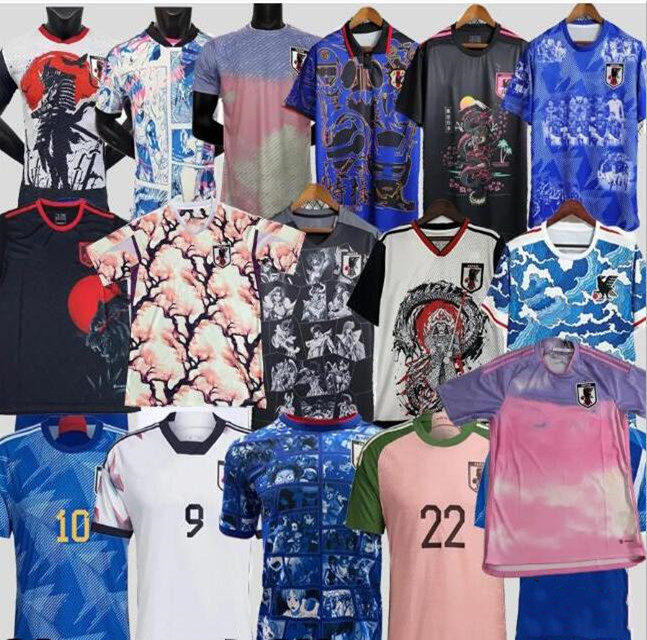 Japan Soccer Jersey MITOMA 2023 TOYKO Special Edition Rose Japanese Football Kit Fan Player version MINAMINO Cartoon Limited Women Football Shirt Top