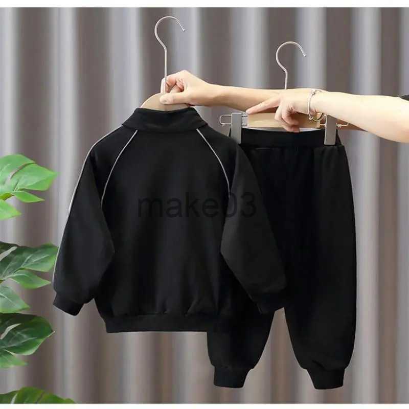 Clothing Sets 2023 Autumn Kids Boys Set Clothes Baby Boys Long Sleeve Zipper Coat+Elastic Sweatpant Sport Clohting Child Tracksuit 2-8 Years J231020