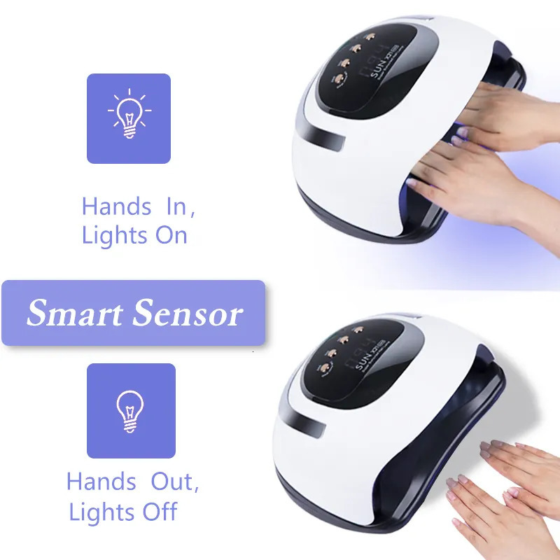 Nail Dryers 320W UV LED Nail Lamp 72LEDS Professional Gel Polish Drying Lamp with Automatic Sensing 4 Timer Nail Dryer Manicure Salon Tools 231020