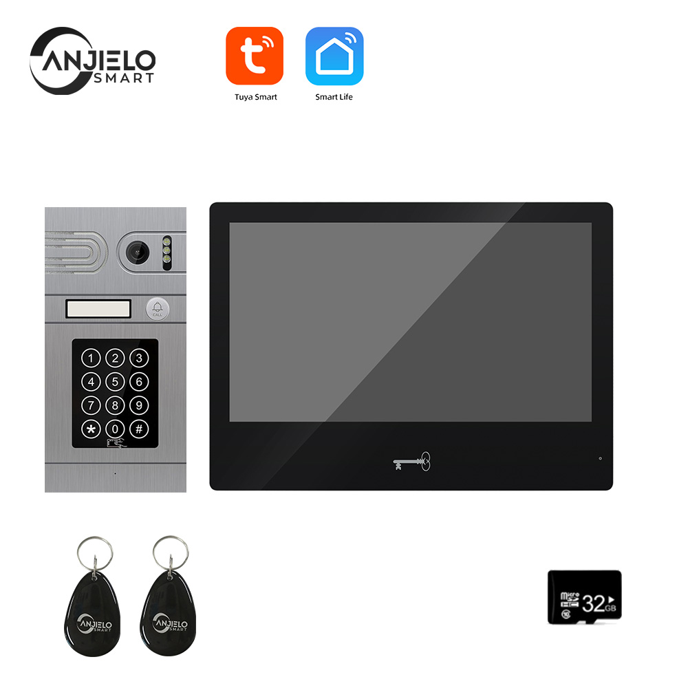 smart home 10 inch wired video door phone intercom system video doorbell ir night vision dualway intercom for home apartment security