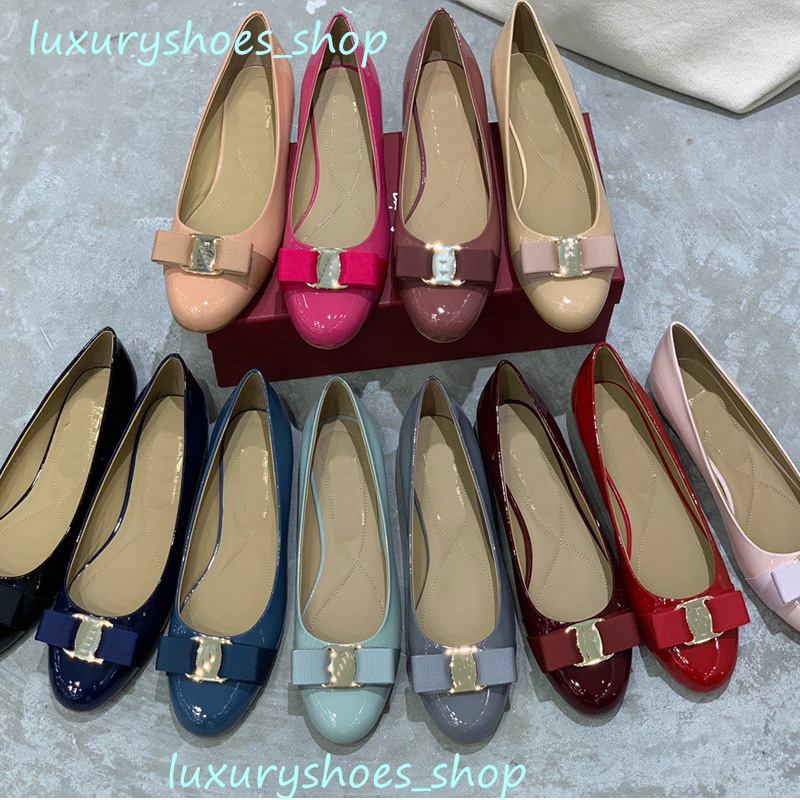 Luxury Dress Shoes Bowtie Glitter Ballet shoes 100% real leather ballet Round toe cap flats women's Luxury Designers Casual Dress high quality factory footwear 35-42