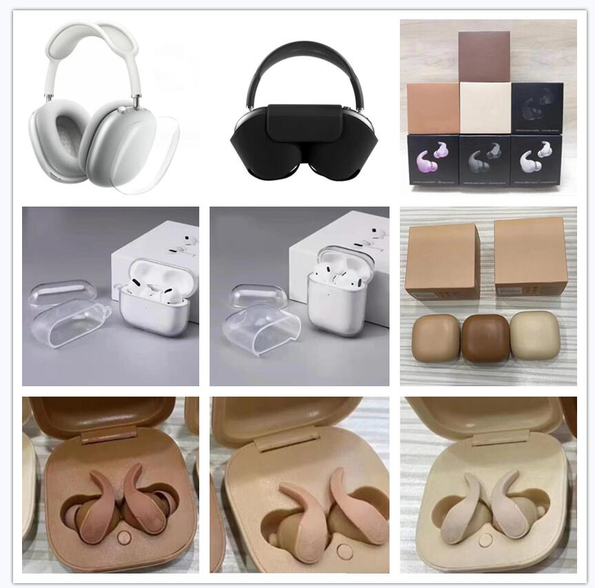 Fashion Accessories For Earphones Bluetooth Headphone Accessories Solid Silicone Cute Protective Cover Shockproof Case