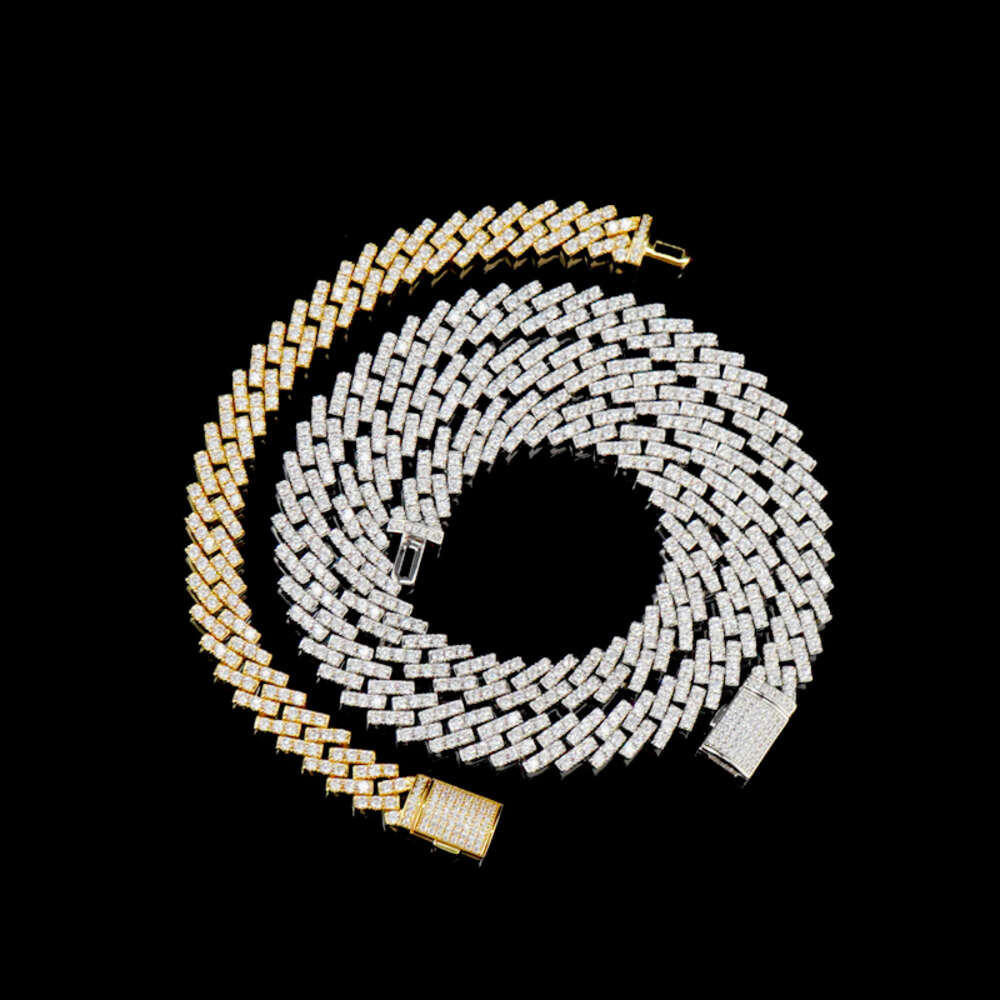 10mm Wide Cuban Link Jewelry Diamond Luxury Necklace for Women and Man Moissanite Cuban Chain Cuban Link