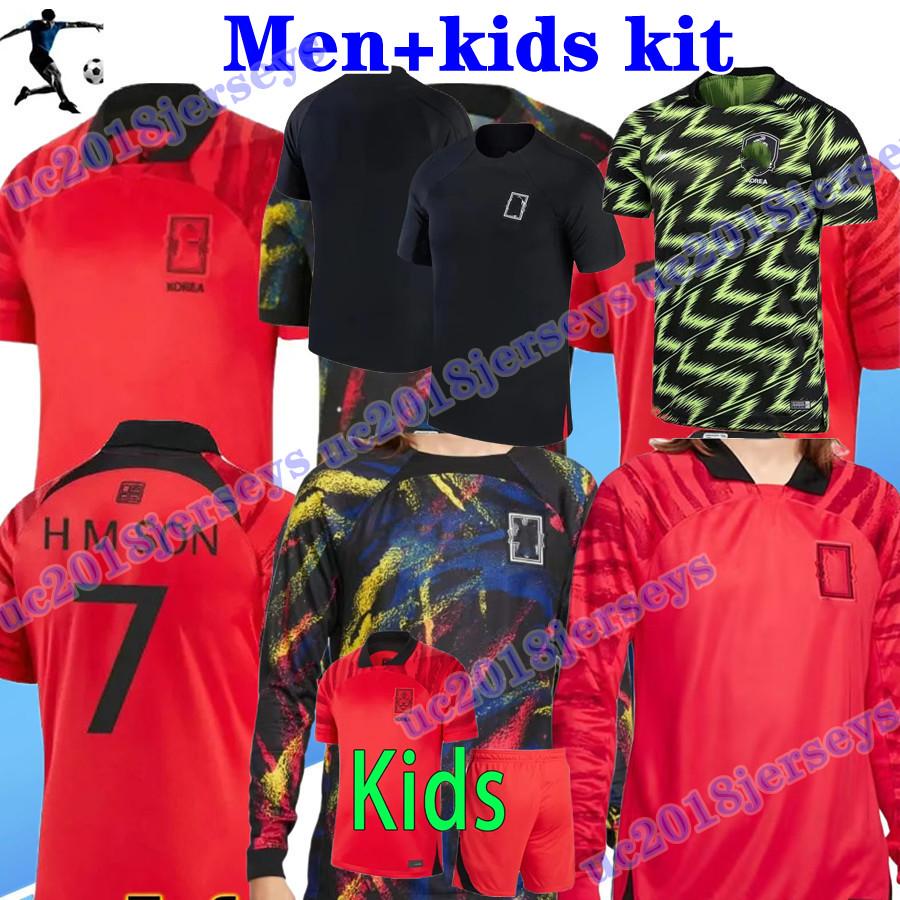 Long sleeved 2023 South Korea soccer jerseys 21 22/23/24 Home Red SON KIM HWANG LEE JEONG SUNG LEE KWON National team shirt Football uniform Men kids kit