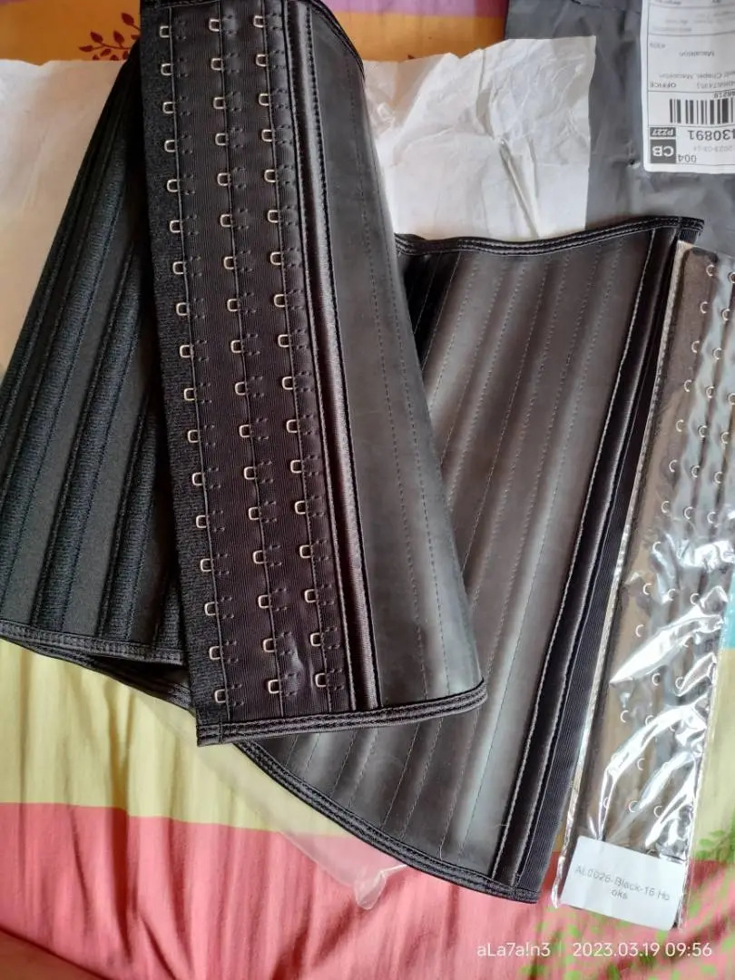 Waist Tummy Shaper XXS XS 25 Steel Bone Latex Waist Trainer Body Shaper Tummy Slimmer Stomach Belt Belly Hourglass Girdle Corset Women Plus Size 23102