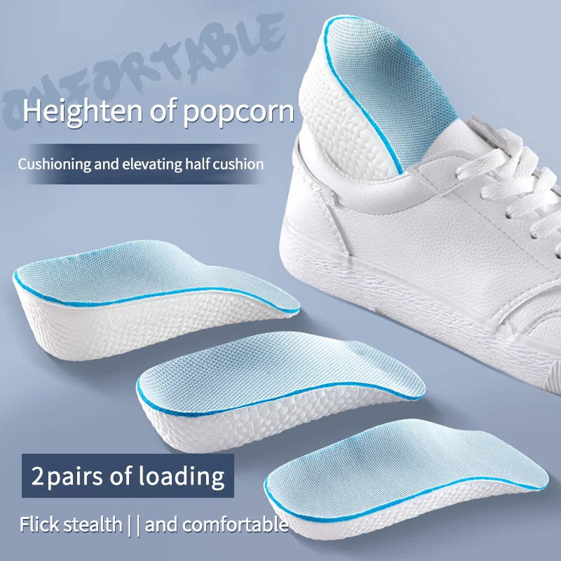 Shoe Parts Accessories 1pairs Orthopedic Arch Support Insole Invisible Height Increasing Soft Elastic Light Weight Lift for Men Women Shoes Pads 23101