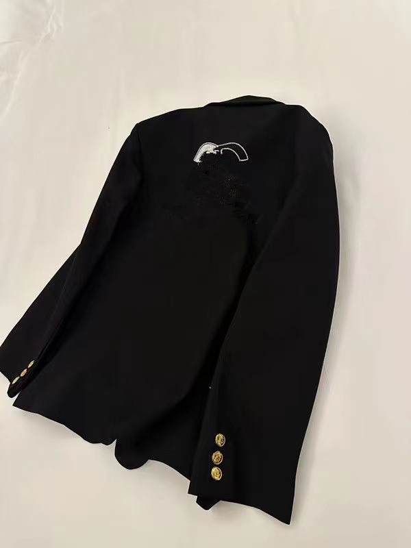 Little tide brand letter suit jacket female 2023 autumn and winter new temperament loose casual suit top