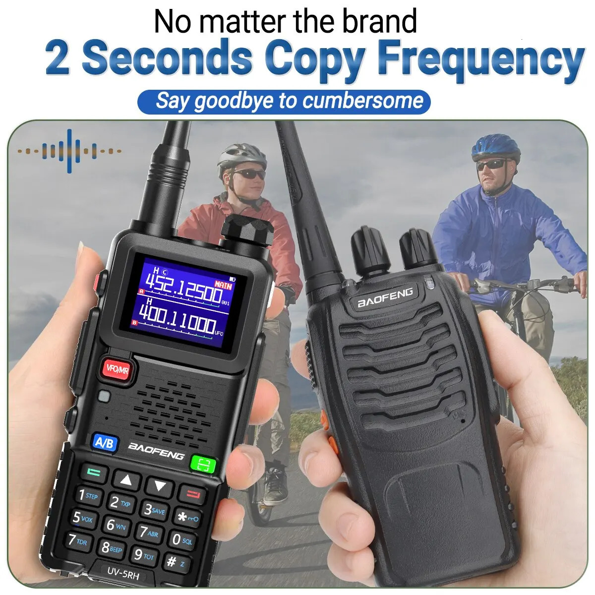 Walkie Talkie Baofeng UV 5RH 10W Wirless Copy Frequency 999CH USB Type C Charger Upgraded 5R Transceiver Ham Two Way Radio 231019