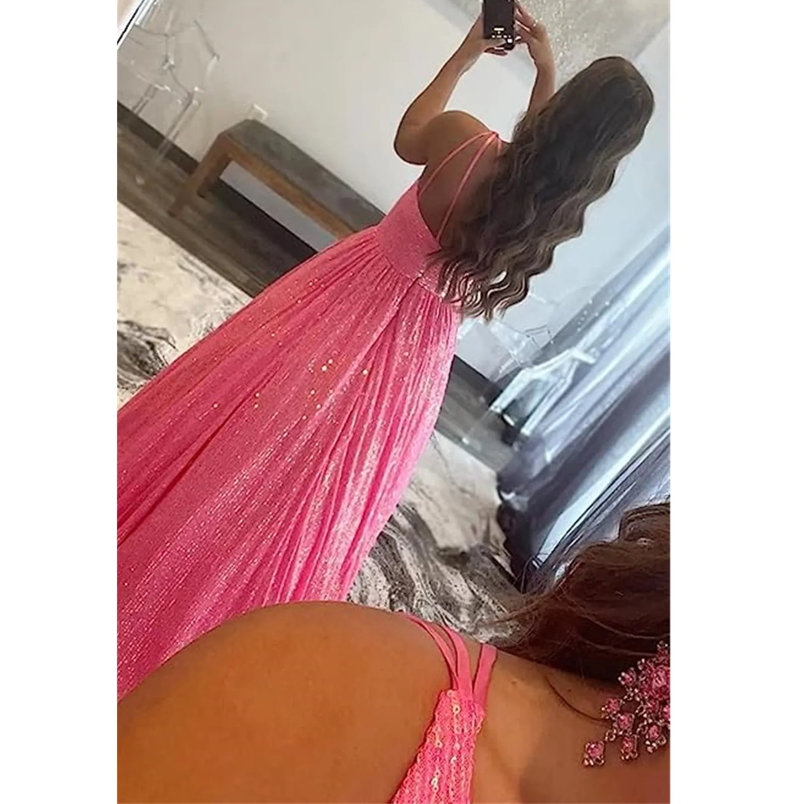 Sequins Glitter Arabic Prom Dress Pleat One Shoulder Special Ocns Evening Gowns Custom Made Vestidos De Novia 0914