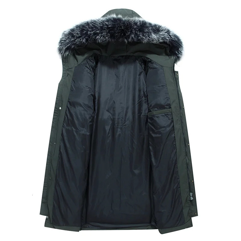 Men's Vests Winter White Duck Down Jacket Men Thicken Warm Puffer Jackets Male Casual Hooded Coat Fur Collar MidLength Windbreaker 231020
