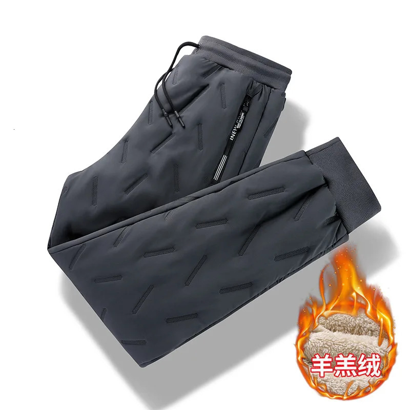 Men's Pants Lamb Fleece Casual Winter Thick Warm Plus Size Loose Sports Footpants Down Cotton cargo pants men streetwear 231020