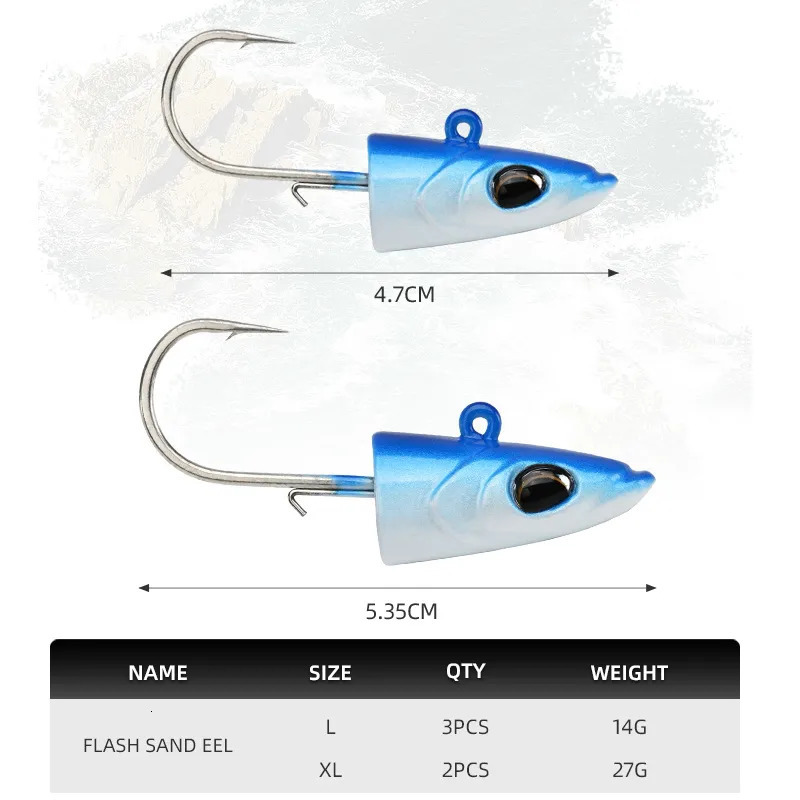 Baits Lures BLUX FLASH SAND EEL 14G27G Soft Fishing Lure Tail Jig Head Hook Minnow Artificial Bait Saltwater Sea Bass Swimbait Tackle Gear 231020