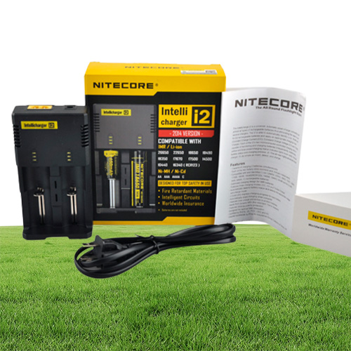 Authentic Nitecore I2 Universal Charger for 16340186501450026650 Battery US EU AU UK Plug 2 in 1 Intellicharger Battery Charger