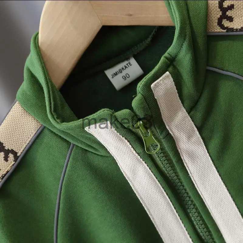 Clothing Sets 2023 Autumn Kids Boys Set Clothes Baby Boys Long Sleeve Zipper Coat+Elastic Sweatpant Sport Clohting Child Tracksuit 2-8 Years J231020