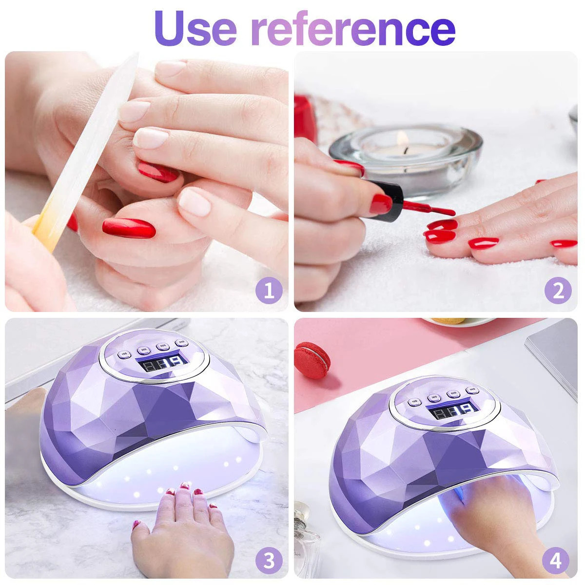 Nail Dryers 2023 UV LED Lamp For Nails Manicure Drying All Gel Polish With 39 LEDs Fast Dryer Timer Smart Sensor 231020