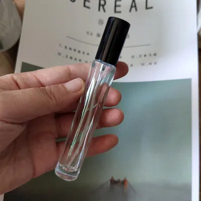 Perfume Bottle 10pcs/lot 10ml Transparent Glass perfume Spray Bottle Sample Glass Vials Portable Mini Perfume Atomizer Gold Silver Cap 231020