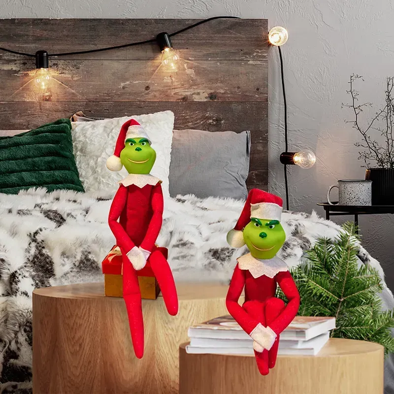 Christmas Decoration New Stuffed Animals Green Monster Grinch Plush Doll Figure Toy 1020