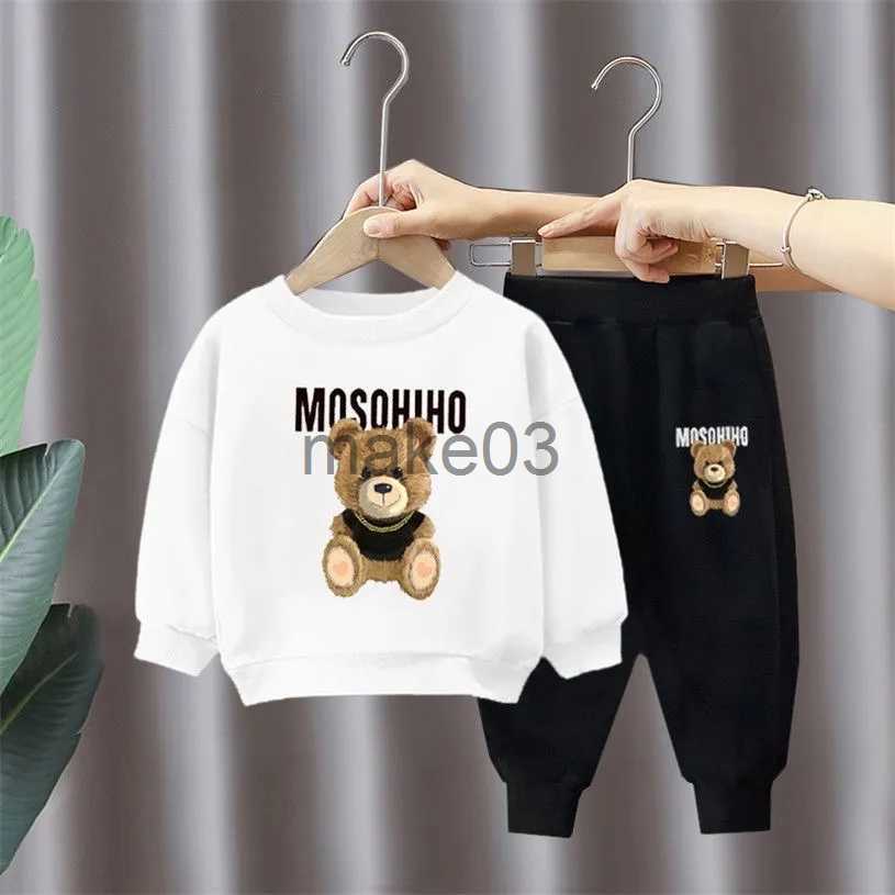 Clothing Sets Children Sweatshirt Bear Sets Boys Girls Baby Girls Clothes Fashion Kids Sports Clothing Suits Outfits 2pcs Cotton Toddler Pants J231020