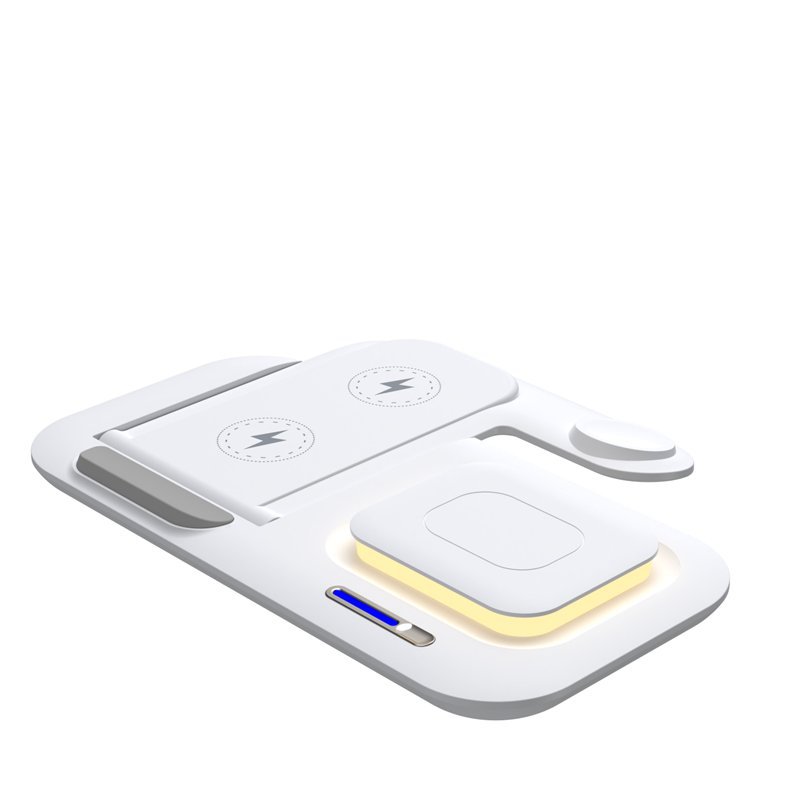 Multifunctional 5-in-1 night light wireless fast charger Desktop folding mobile phone stand wireless charger