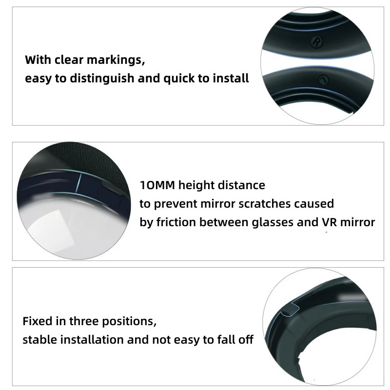 VR AR Accessorise For Meta Quest 3 Prescription Lenses Anti Blue Myopia Lens Quick Disassemble Magnetic Frame Glass for Quest3 VR Accessories 231019