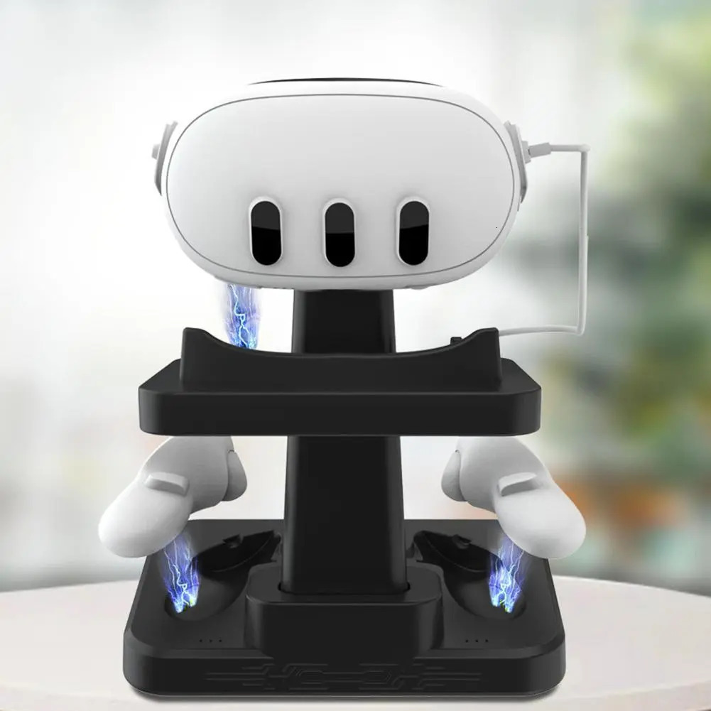 VR AR Accessorise Charging Station Controller VR Display Stand With LED Indicator Cable Compatible For Meta Quest 3 231019