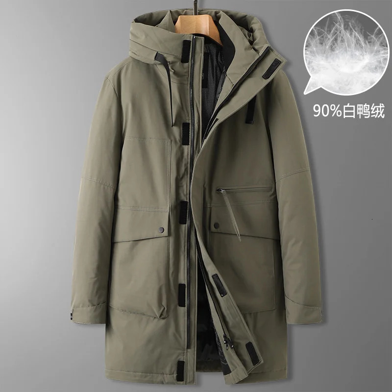 Men's Vests Winter Thicken Men Down Coat Man Parkas Oversize Fat Guy Loose Medium Long Hooded Jacket High Quality Puffer 231020