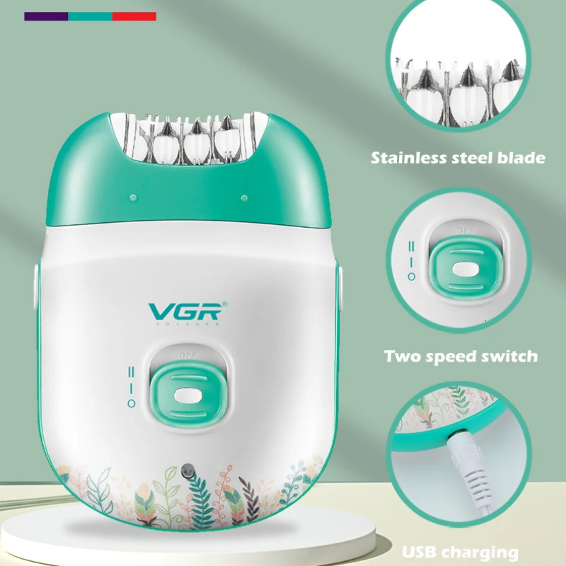 Epilator Electric Female USB Rechargeable Hair Removal Machine Noise Reduction Trimmer for Legs Depilatory Body Personal Care 231020