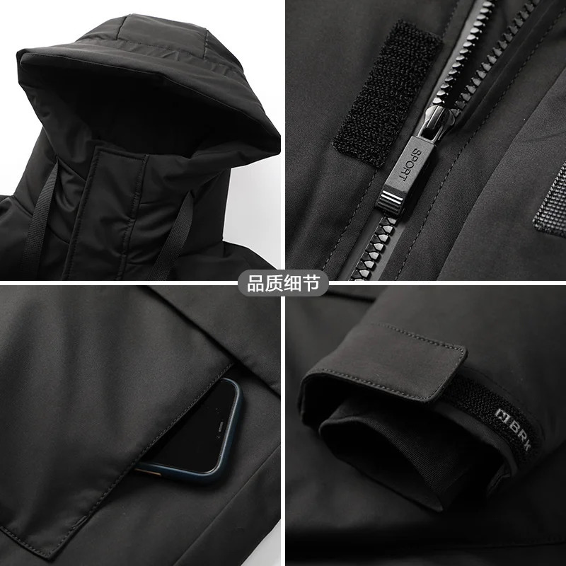 Men's Vests Winter Thicken Men Down Coat Man Parkas Oversize Fat Guy Loose Medium Long Hooded Jacket High Quality Puffer 231020