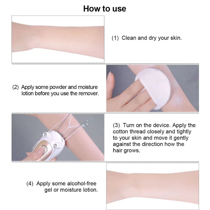 Epilator Women Electric Body Hair Removal Defeatherer Cotton Thread Depilator Beauty Personal Care Appliance 231020