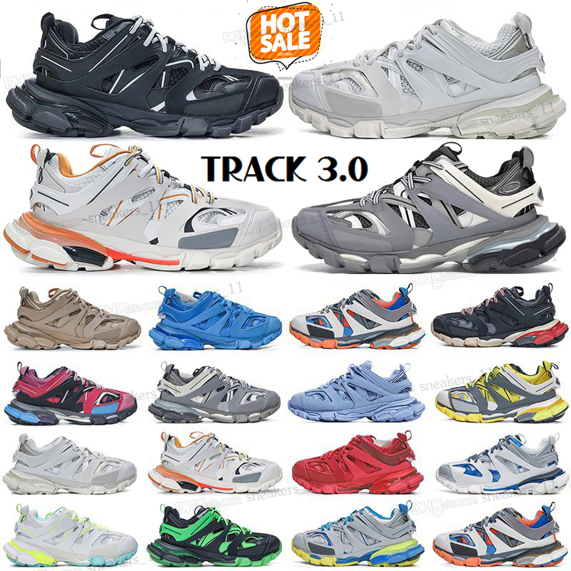 Casual Shoes Designers Track 30 Sneakers womens mens trainers Paris Triple White Black Pink Grey Beige Orange Blue Platform Tracks 3 18ss Sport Sneaker