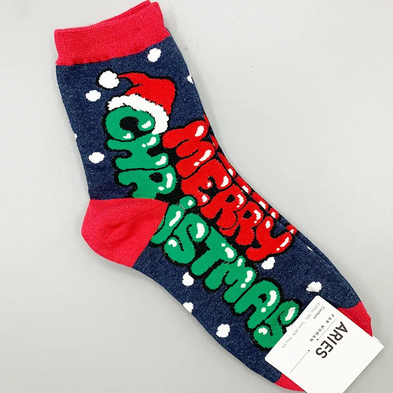Kids Socks 3Pairs Korean Dongdaemun Autumn Winter Funny Christmas Letter Stockings Cute Korean Mid-tube Socks 231020