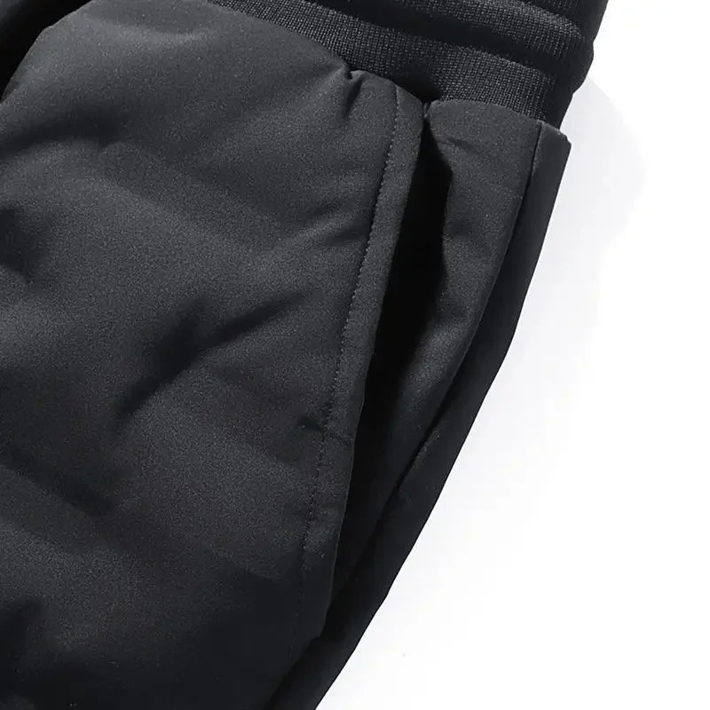 Men's Pants 90 White Duck Down Winter Men Warm Fleece Thickened Plush Thermal Drawstring Waist Trousers Beam Foot 231020