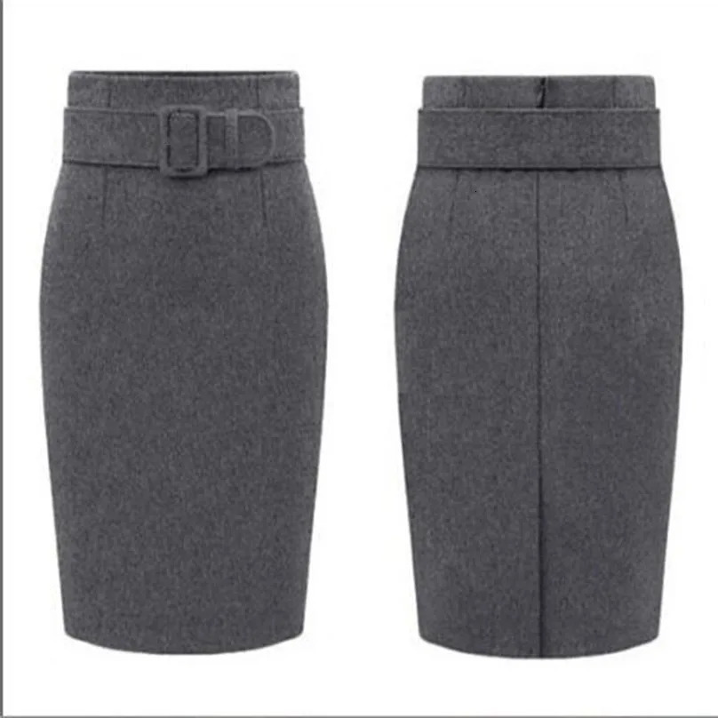 Skirts Fashion Autumn Winter Style Cotton Plus Size High Waist Saias Femininas Casual Midi Pencil Skirt Women Female De 231019