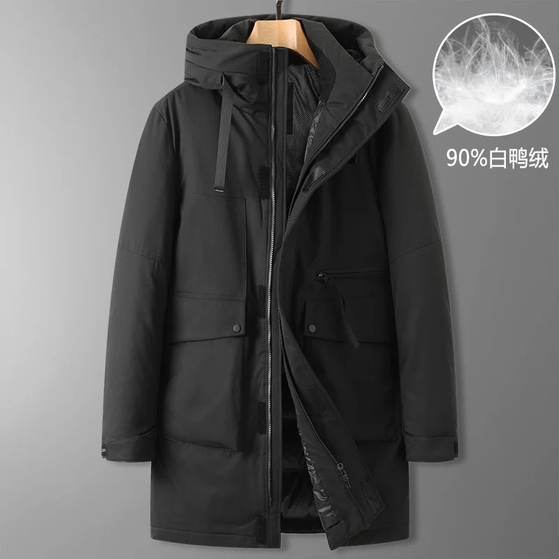 Men's Vests Winter Thicken Men Down Coat Man Parkas Oversize Fat Guy Loose Medium Long Hooded Jacket High Quality Puffer 231020