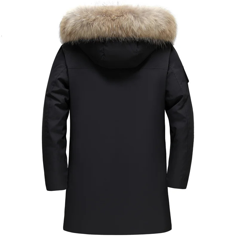 Men's Vests Down Jacket Men With Fur Collar Hooded Warm Winter Coat Women 90 White Duck Long Parka Hight Quality Puffer Man 231020