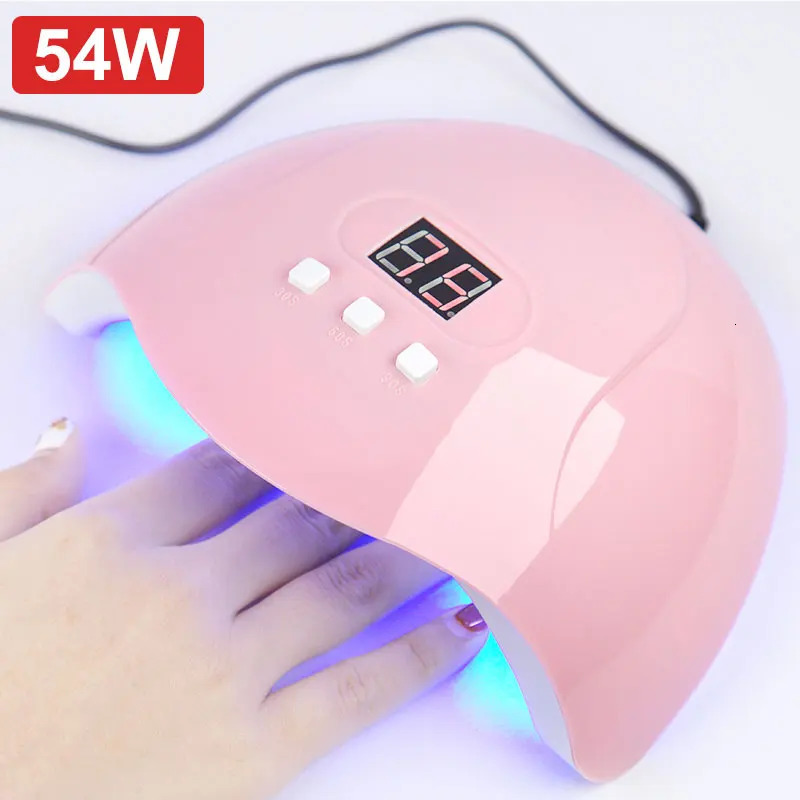 Nail Dryers Nail Dryer For Drying Acrylic Extended Gel Nail Polish With 15Pcs LED 48W High Power and USB Powered Portable Nail Lamp 231020