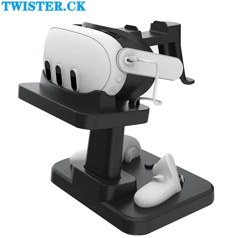 VR AR Accessorise Charging Station Controller VR Display Stand With LED Indicator Cable Compatible For Meta Quest 3 231019