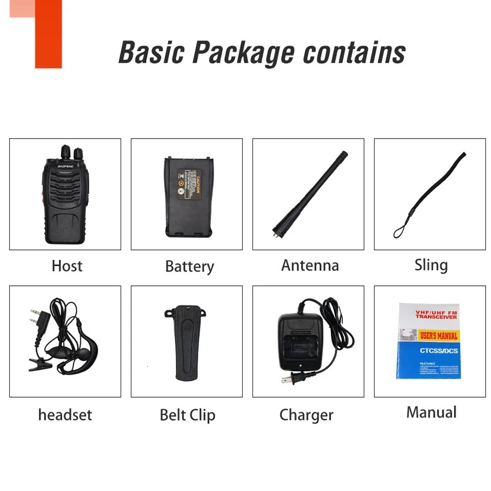 Walkie Talkie 2pcs Baofeng BF 888S 5W 16 Chs 400 470MHz UHF FM Transceiver 6m Two Way Radio Comunicador For Outdoor Hiking 231019